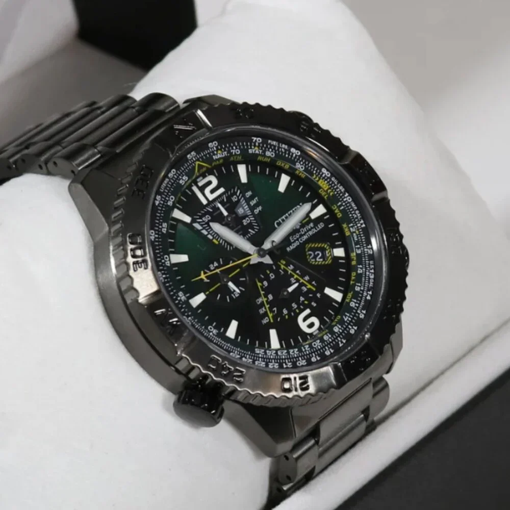 Citizen Men's Navihawk 48mm Chronograph Date Eco-Drive Gray Watch